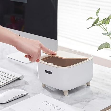 Elegant Mini Push-Button Desk Bin