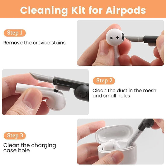 7-in-1 Multi-Purpose Electronic Cleaning Kit with Brush – For Earbuds, Keyboards, Laptops & Gadgets