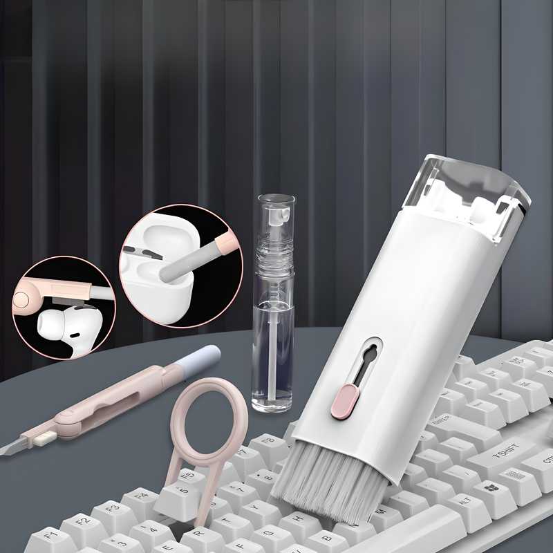 7-in-1 Multi-Purpose Electronic Cleaning Kit with Brush – For Earbuds, Keyboards, Laptops & Gadgets