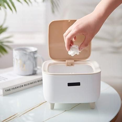 Elegant Mini Push-Button Desk Bin